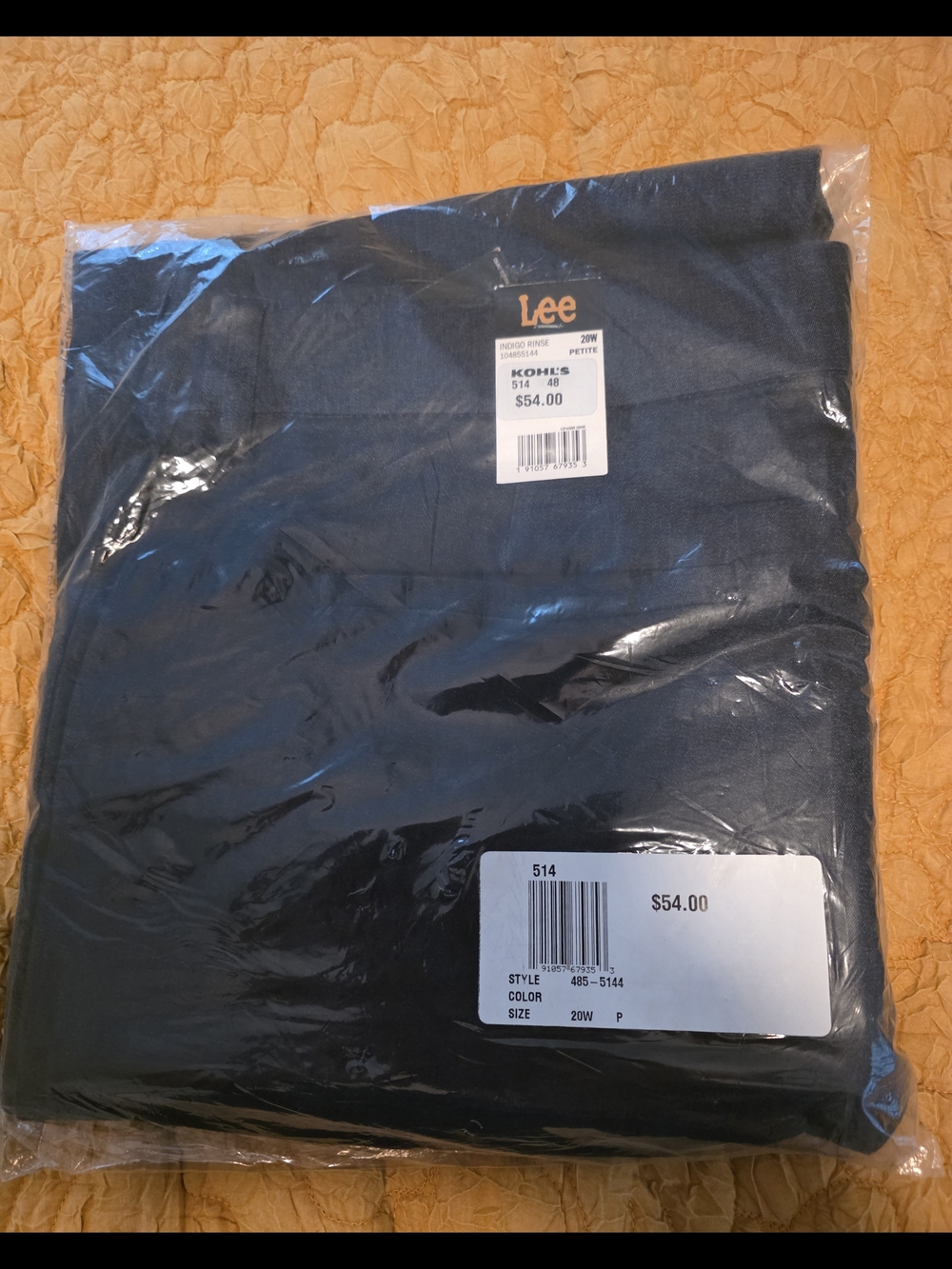 Lee 514 Indigo Rinse Woman's Size 20W  Pants Jeans.